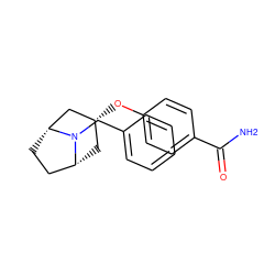 NC(=O)c1ccc(O[C@@H]2C[C@@H]3CC[C@H](C2)N3Cc2ccccc2)cc1 ZINC000101363785