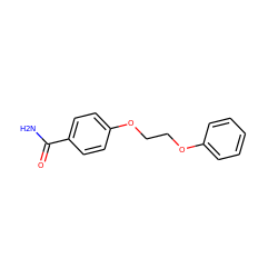 NC(=O)c1ccc(OCCOc2ccccc2)cc1 ZINC000006127063