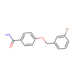 NC(=O)c1ccc(OCc2cccc(Br)c2)cc1 ZINC000014344452