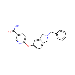 NC(=O)c1ccc(Oc2ccc3c(c2)CN(Cc2ccccc2)C3)nc1 ZINC000028825017