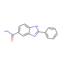 NC(=O)c1ccc2[nH]c(-c3ccccc3)nc2c1 ZINC000013612061