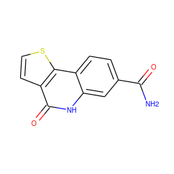 NC(=O)c1ccc2c(c1)[nH]c(=O)c1ccsc12 ZINC000066111490