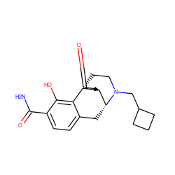 NC(=O)c1ccc2c(c1O)[C@]13CCN(CC4CCC4)[C@H](C2)[C@@H]1CCC(=O)C3 ZINC000220070823