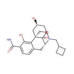 NC(=O)c1ccc2c(c1O)[C@]13CCN(CC4CCC4)[C@H](C2)[C@]1(O)CC[C@H](O)C3 ZINC000040395789