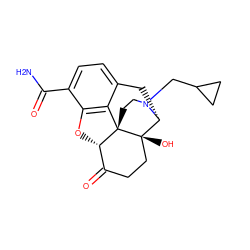 NC(=O)c1ccc2c3c1O[C@H]1C(=O)CC[C@@]4(O)[C@@H](C2)N(CC2CC2)CC[C@]314 ZINC000013490125