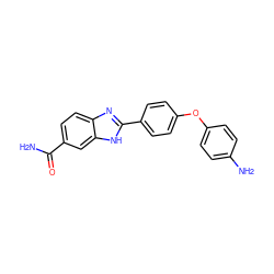 NC(=O)c1ccc2nc(-c3ccc(Oc4ccc(N)cc4)cc3)[nH]c2c1 ZINC000034280788