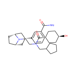 NC(=O)c1cccc([C@@H]2C[C@@H]3CC[C@H](C2)N3CCN(CC2CCCC2)C(=O)[C@H]2CC[C@H](O)CC2)c1 ZINC001772585135