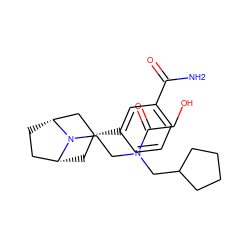 NC(=O)c1cccc([C@@H]2C[C@@H]3CC[C@H](C2)N3CCN(CC2CCCC2)C(=O)CO)c1 ZINC000117301927