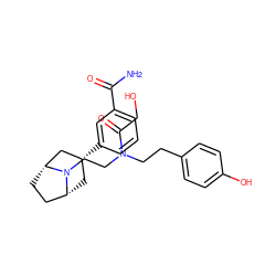 NC(=O)c1cccc([C@@H]2C[C@@H]3CC[C@H](C2)N3CCN(CCc2ccc(O)cc2)C(=O)CO)c1 ZINC000117302113