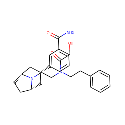 NC(=O)c1cccc([C@@H]2C[C@@H]3CC[C@H](C2)N3CCN(CCc2ccccc2)C(=O)CO)c1 ZINC000117293996