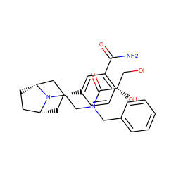 NC(=O)c1cccc([C@@H]2C[C@@H]3CC[C@H](C2)N3CCN(Cc2ccccc2)C(=O)[C@@H](O)CO)c1 ZINC000167100963