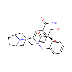 NC(=O)c1cccc([C@@H]2C[C@@H]3CC[C@H](C2)N3CCN(Cc2ccccc2)C(=O)[C@H](O)CO)c1 ZINC000117296409