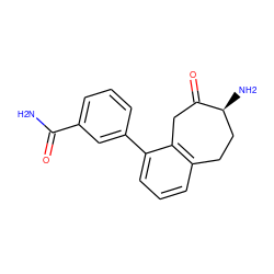 NC(=O)c1cccc(-c2cccc3c2CC(=O)[C@@H](N)CC3)c1 ZINC000473085897