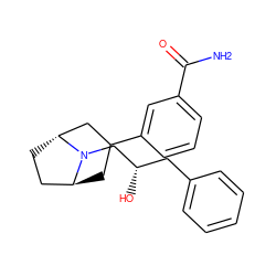 NC(=O)c1cccc(C2C[C@H]3CC[C@H](C2)N3C[C@@H](O)Cc2ccccc2)c1 ZINC001772617854