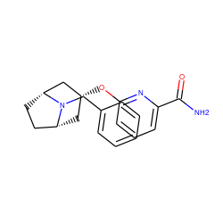 NC(=O)c1cccc(O[C@@H]2C[C@@H]3CC[C@H](C2)N3Cc2ccccc2)n1 ZINC000101363769