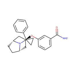 NC(=O)c1cccc(O[C@H]2C[C@@H]3CC[C@H](C2)N3C2(c3ccccc3)CC2)c1 ZINC000101366425