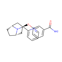 NC(=O)c1cccc(O[C@H]2C[C@@H]3CC[C@H](C2)N3Cc2ccccn2)c1 ZINC000101366372