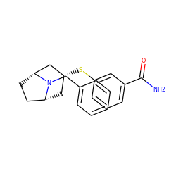 NC(=O)c1cccc(S[C@@H]2C[C@@H]3CC[C@H](C2)N3Cc2ccccc2)c1 ZINC000101363742