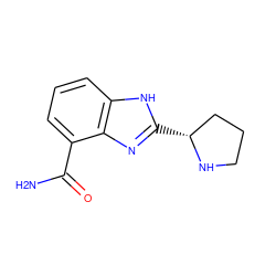 NC(=O)c1cccc2[nH]c([C@@H]3CCCN3)nc12 ZINC000042807939