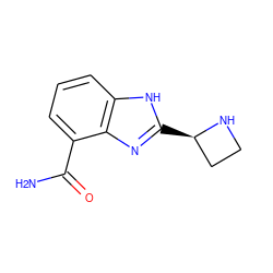 NC(=O)c1cccc2[nH]c([C@@H]3CCN3)nc12 ZINC000040833774