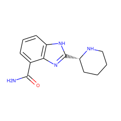 NC(=O)c1cccc2[nH]c([C@H]3CCCCN3)nc12 ZINC000040422312