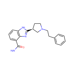 NC(=O)c1cccc2[nH]c([C@H]3CCN(CCc4ccccc4)C3)nc12 ZINC000040836665