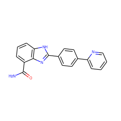 NC(=O)c1cccc2[nH]c(-c3ccc(-c4ccccn4)cc3)nc12 ZINC000045291807