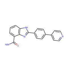 NC(=O)c1cccc2[nH]c(-c3ccc(-c4ccncc4)cc3)nc12 ZINC000045290985