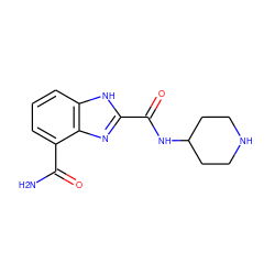 NC(=O)c1cccc2[nH]c(C(=O)NC3CCNCC3)nc12 ZINC001772640687