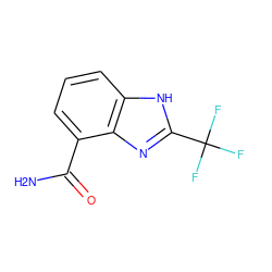 NC(=O)c1cccc2[nH]c(C(F)(F)F)nc12 ZINC000013834533