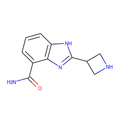 NC(=O)c1cccc2[nH]c(C3CNC3)nc12 ZINC000042920206