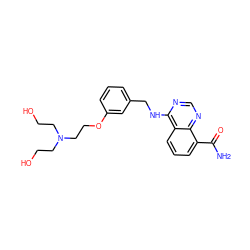 NC(=O)c1cccc2c(NCc3cccc(OCCN(CCO)CCO)c3)ncnc12 ZINC000114344068