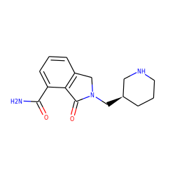 NC(=O)c1cccc2c1C(=O)N(C[C@@H]1CCCNC1)C2 ZINC000045355851