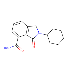 NC(=O)c1cccc2c1C(=O)N(C1CCCCC1)C2 ZINC000004992114