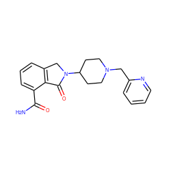 NC(=O)c1cccc2c1C(=O)N(C1CCN(Cc3ccccn3)CC1)C2 ZINC000143618340