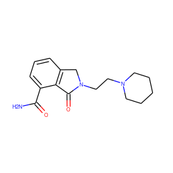 NC(=O)c1cccc2c1C(=O)N(CCN1CCCCC1)C2 ZINC000143554141