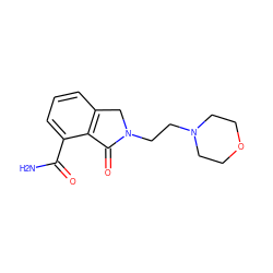 NC(=O)c1cccc2c1C(=O)N(CCN1CCOCC1)C2 ZINC000143518672