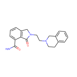 NC(=O)c1cccc2c1C(=O)N(CCN1CCc3ccccc3C1)C2 ZINC000143586976