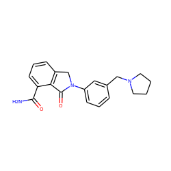 NC(=O)c1cccc2c1C(=O)N(c1cccc(CN3CCCC3)c1)C2 ZINC000045364319