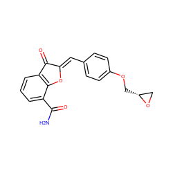 NC(=O)c1cccc2c1O/C(=C\c1ccc(OC[C@@H]3CO3)cc1)C2=O ZINC000169348815