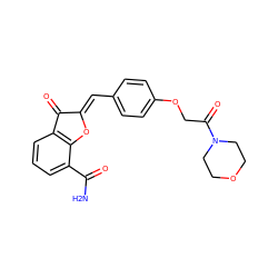 NC(=O)c1cccc2c1O/C(=C\c1ccc(OCC(=O)N3CCOCC3)cc1)C2=O ZINC000169348814