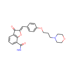 NC(=O)c1cccc2c1O/C(=C\c1ccc(OCCCN3CCOCC3)cc1)C2=O ZINC000169348813