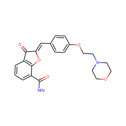 NC(=O)c1cccc2c1O/C(=C\c1ccc(OCCN3CCOCC3)cc1)C2=O ZINC000098208299