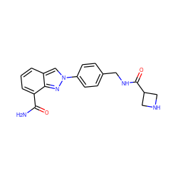 NC(=O)c1cccc2cn(-c3ccc(CNC(=O)C4CNC4)cc3)nc12 ZINC000045347278