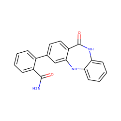 NC(=O)c1ccccc1-c1ccc2c(c1)Nc1ccccc1NC2=O ZINC000043068878