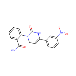 NC(=O)c1ccccc1N1CC=C(c2cccc([N+](=O)[O-])c2)NC1=O ZINC000299860431