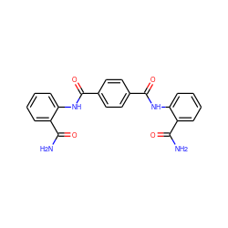 NC(=O)c1ccccc1NC(=O)c1ccc(C(=O)Nc2ccccc2C(N)=O)cc1 ZINC000001233426