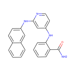 NC(=O)c1ccccc1Nc1ccnc(Nc2ccc3ccccc3c2)c1 ZINC000169330400