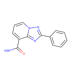 NC(=O)c1cccn2nc(-c3ccccc3)nc12 ZINC000049111821