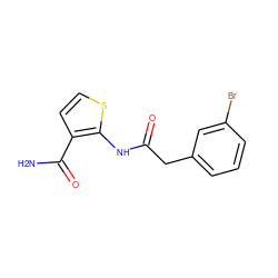 NC(=O)c1ccsc1NC(=O)Cc1cccc(Br)c1 ZINC000071318377